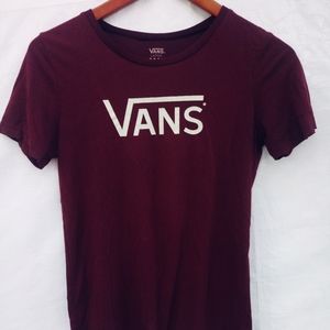 Vans Short Sleeve Burgundy T-Shirt Women's Size L